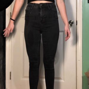 Celebrity pink high rise ankle skinny jeans